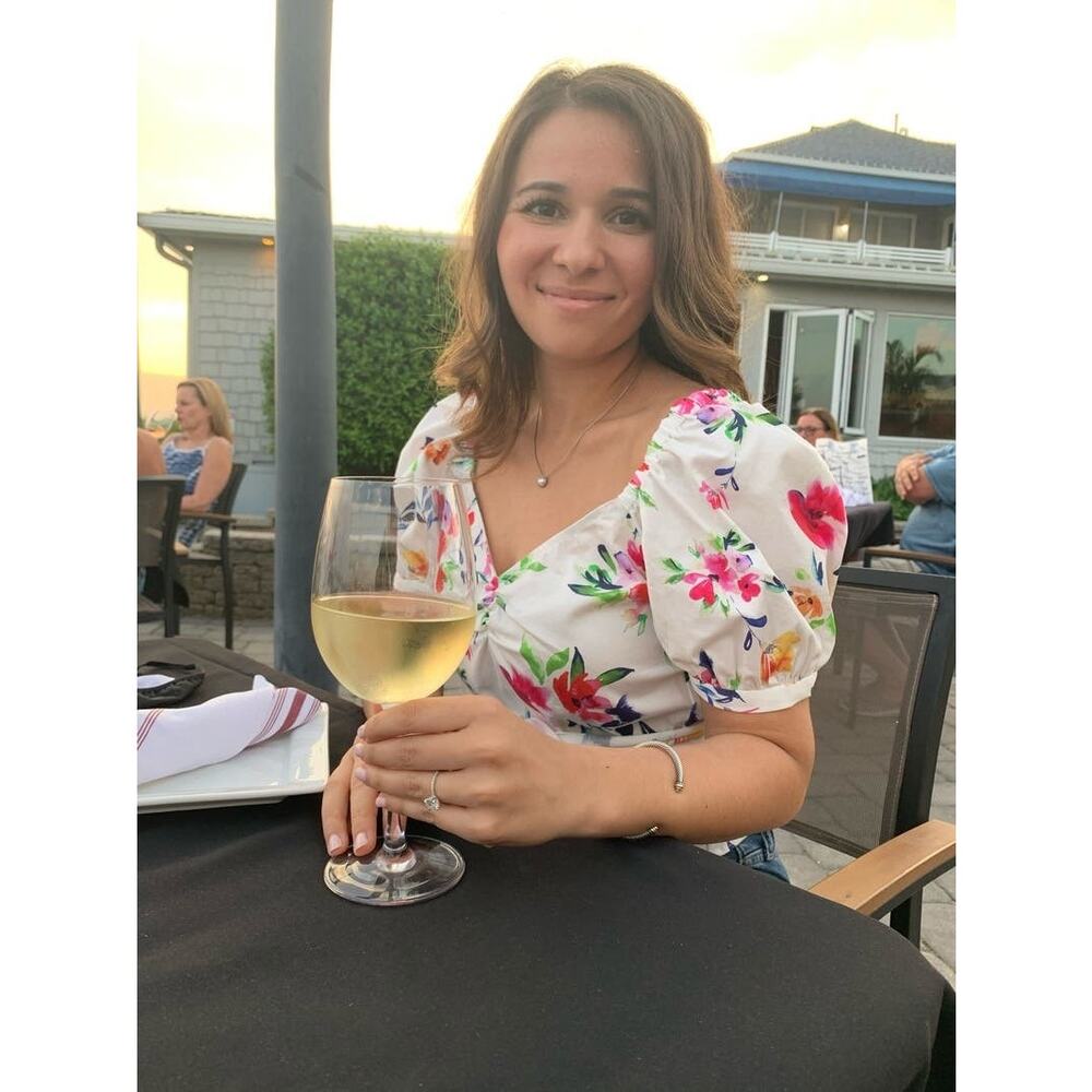 MARISSA WEBB x RTR White Floral Printed Short Sleeve Puff Sleeve Wrap Top Size M - Picture 11 of 11